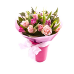 Buquê de Flores Cor-de-Rosa Mistas