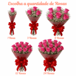 Buquê de Rosas Cor de Rosa