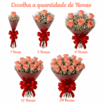 Buquê de Rosas Salmão
