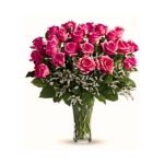 Ramo de 12 Rosas Rosas y Jarrón