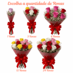 Buquê de Rosas Coloridas